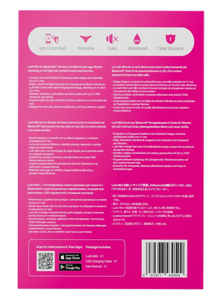 Lovense Lush Mini app-gestuurd vibratie-ei