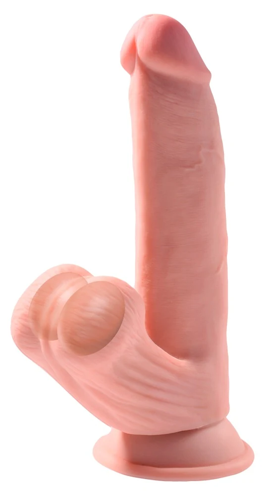 King Cock Plus Triple Density dildo met swingende ballen