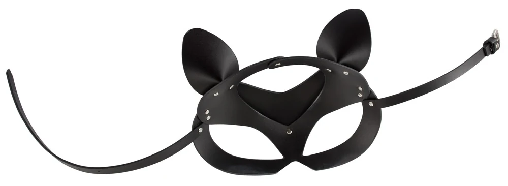 Kattenmasker van imitatieleer met oren