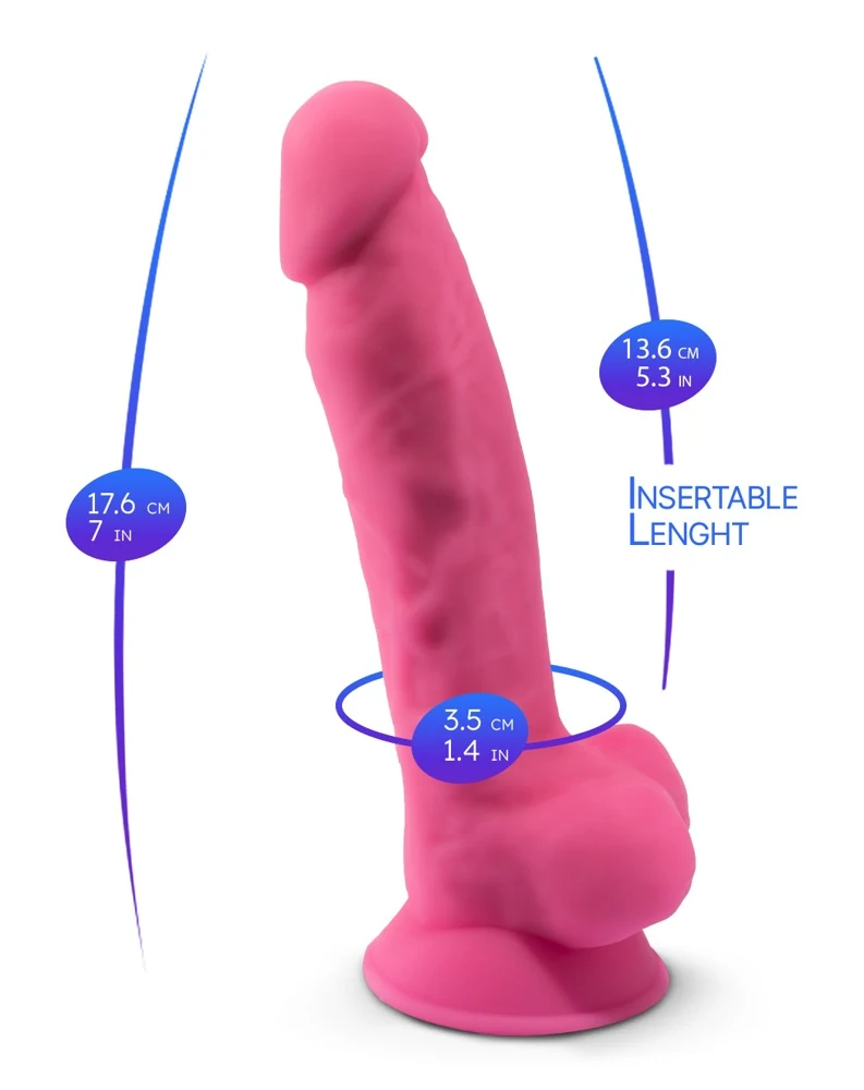 SILEXD Glow in the Dark natuurlijke dildo met zuigvoet