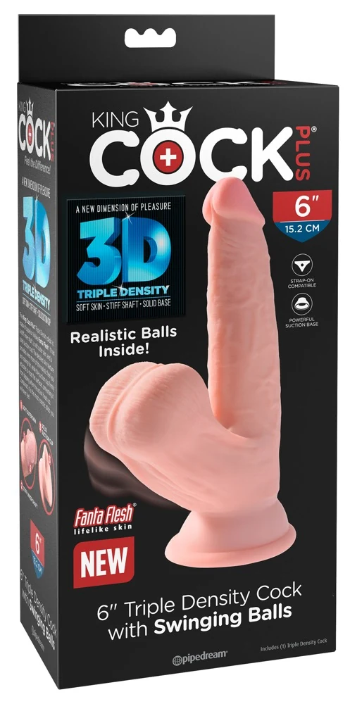 Realistische dildo met zuigvoet 19,5 cm
