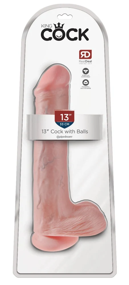 XXL realistische dildo met zuigvoet 33 cm