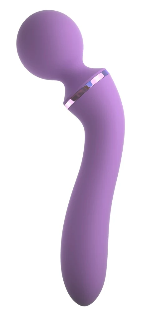 Dubbele stimulator en vibrator met kogelkop