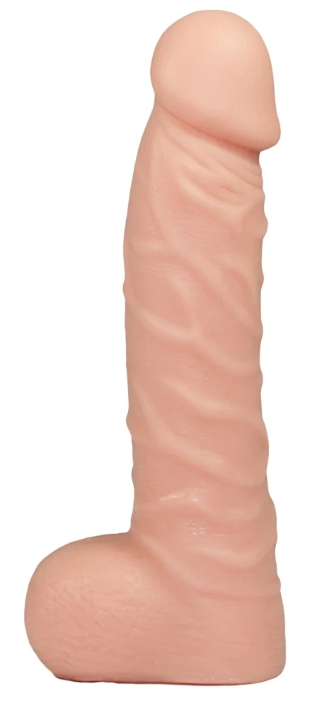 Natuurlijke dildo met testikels 17 cm