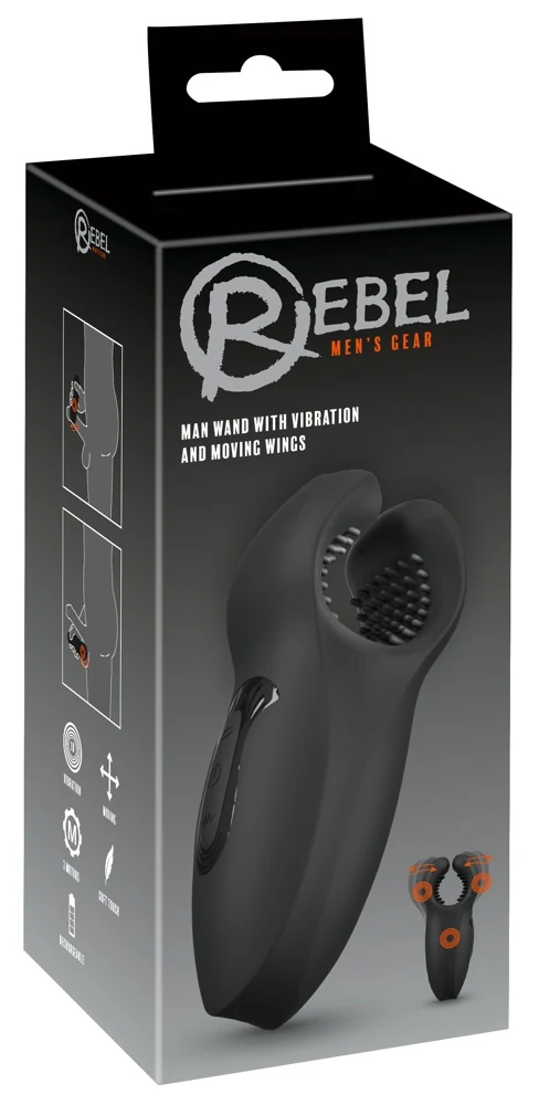 Rebel Man Wand met vibratie en bewegende vleugels