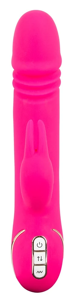Rabbit vibrator met duw- en vibratiefunctie