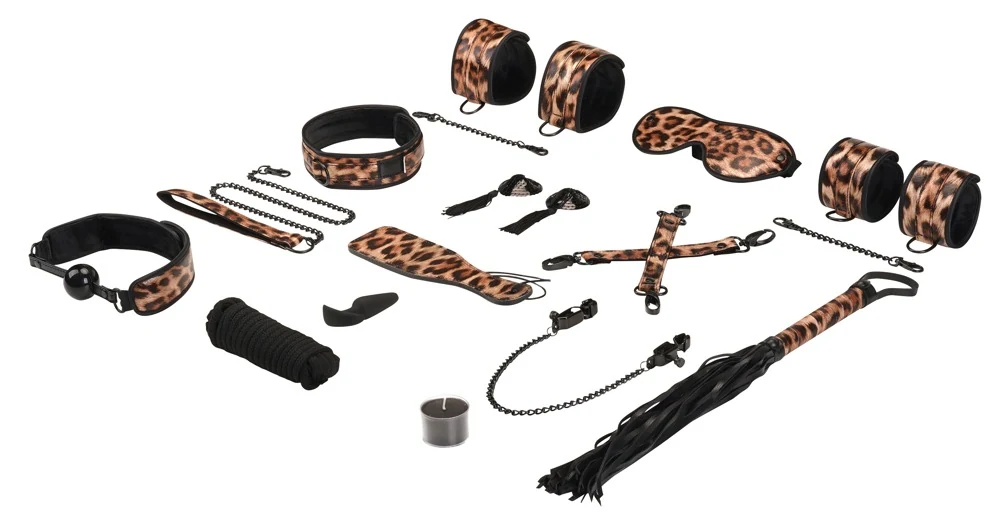 Leopard Print Bondageset 13-delig