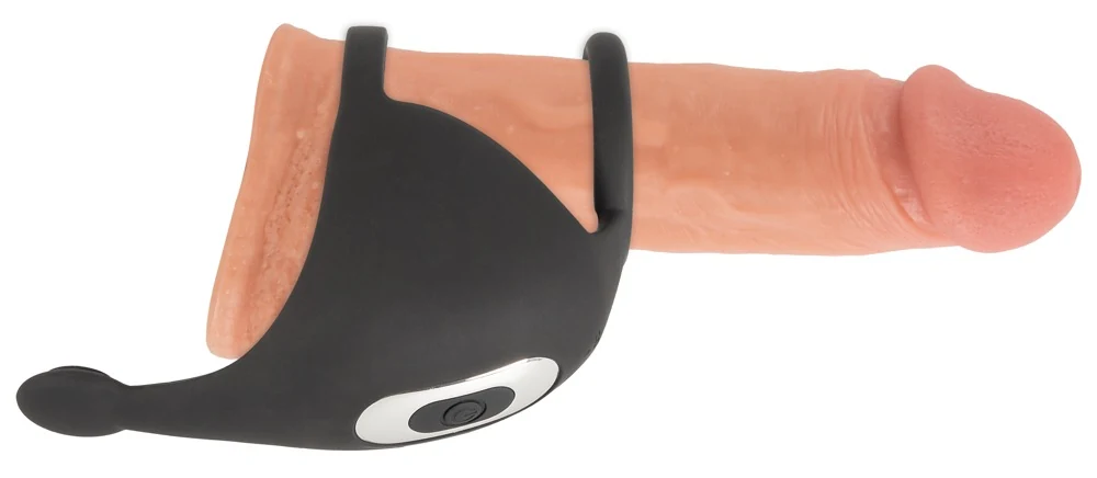 Rebel cockring met afstandsbediening en testikelvibrator
