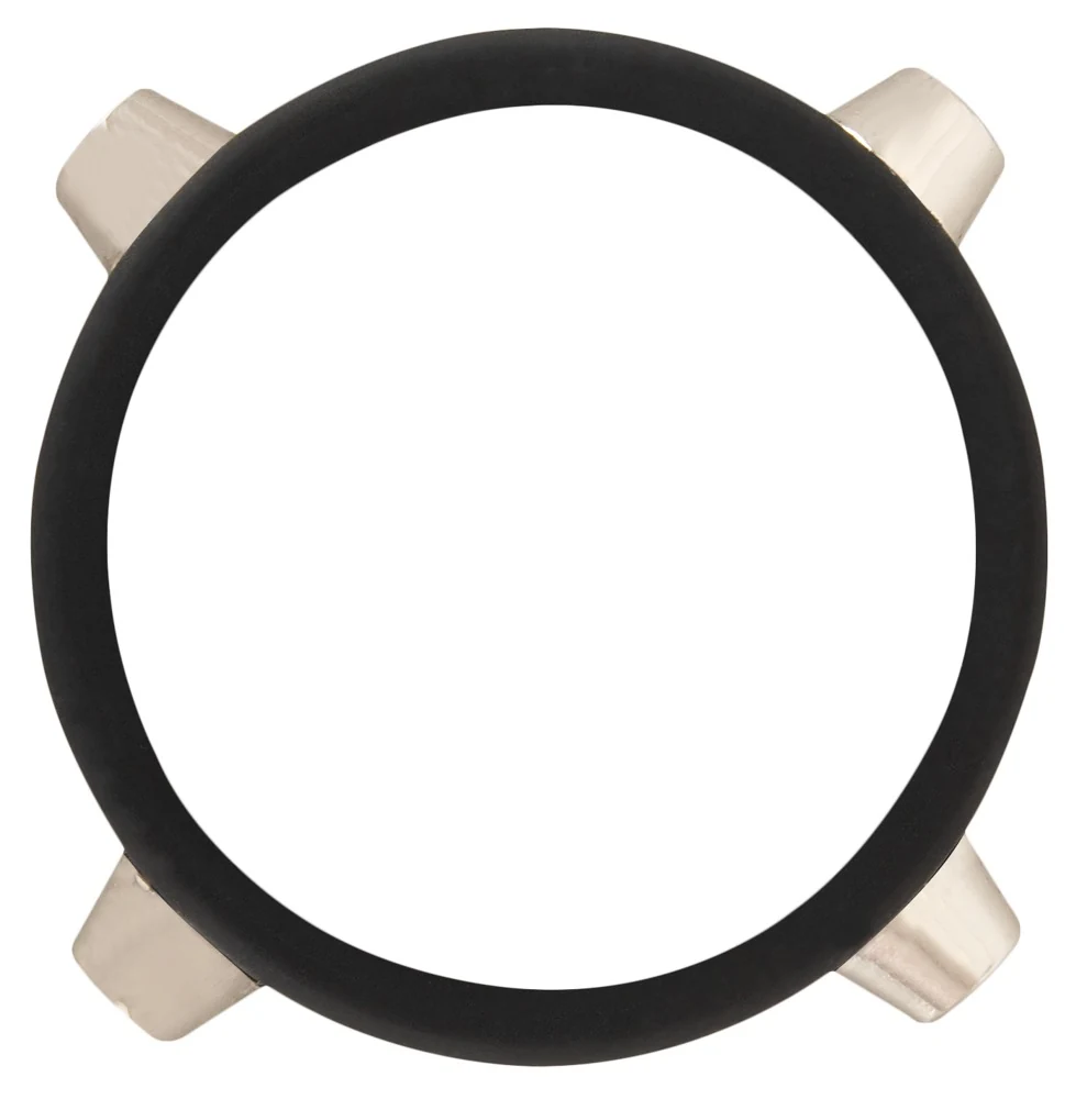 Rebel cockring met studs zwart