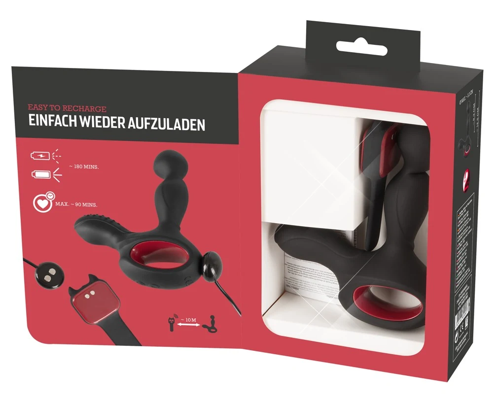 Oplaadbare prostaat vibrator met warmte en afstandsbediening