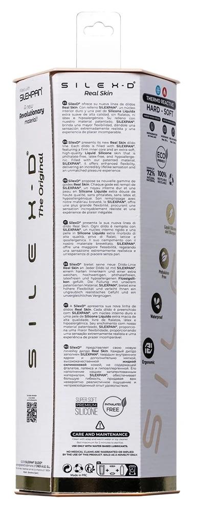 SilexD Real Skin Dildo 17,8 cm met Zuigvoet