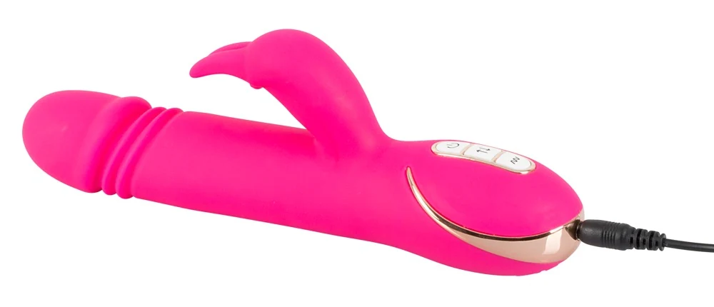 Rabbit vibrator met duw- en vibratiefunctie