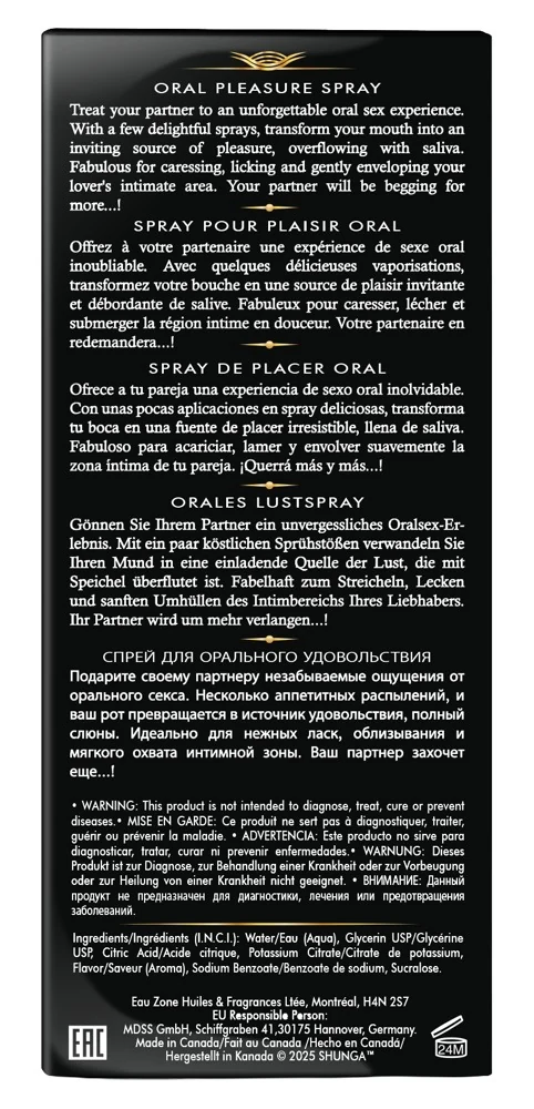 Shunga Waves of Pleasure Strawberry Wine orale spray 20 ml