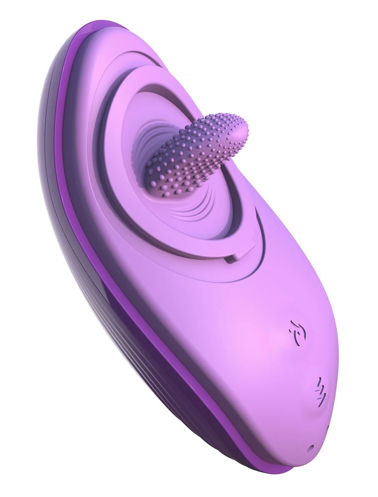 Lay-on vibrator met verwarmende tongstimulatie
