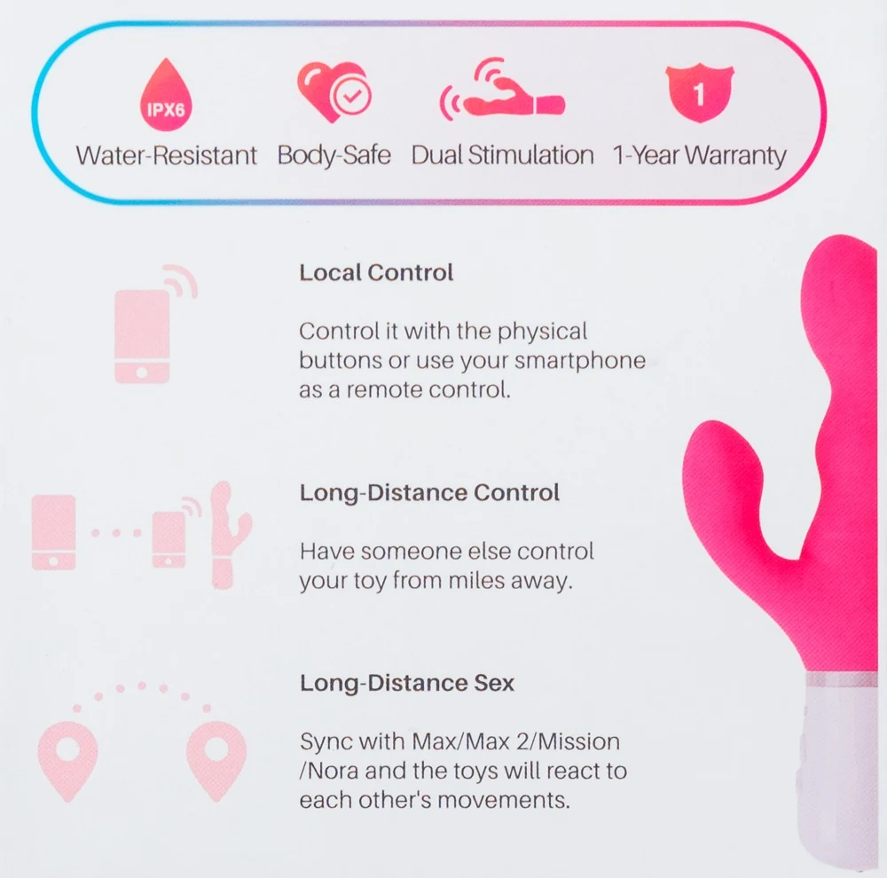 Lovense Nora rabbit vibrator met app