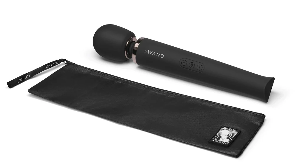 Luxe oplaadbare massagestaaf met siliconen kop
