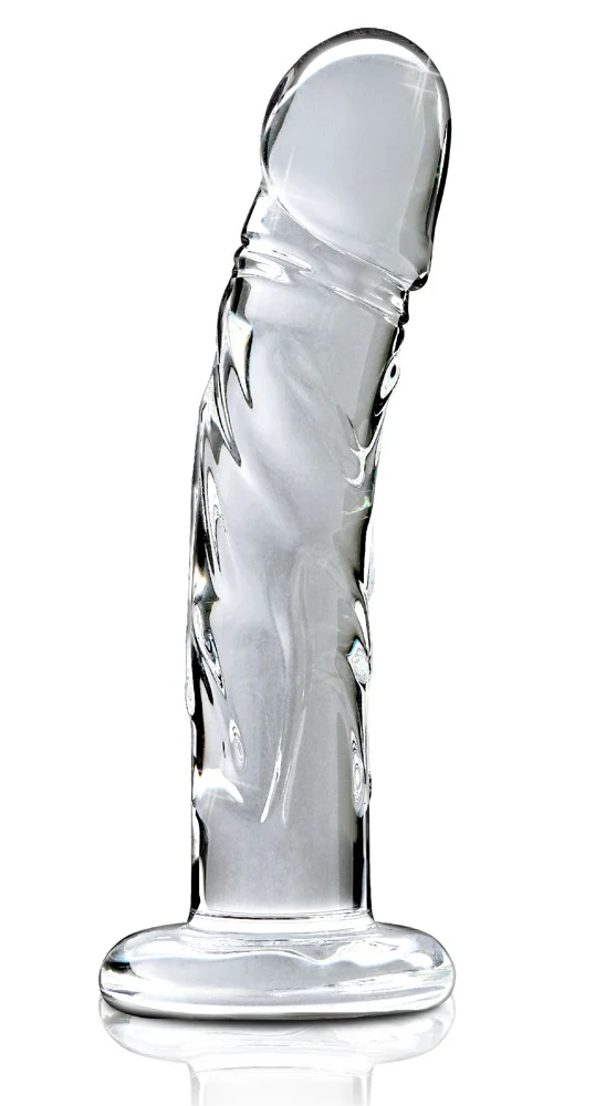 Handgemaakte glazen dildo warm of koud 18 cm