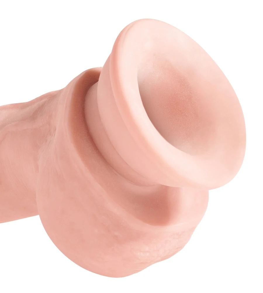 Realistische dildo met zachte buitenlaag en zuigvoet