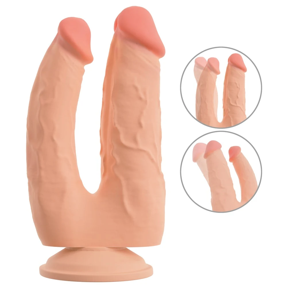 Buigbare dubbele penetrator met beweegbare huid