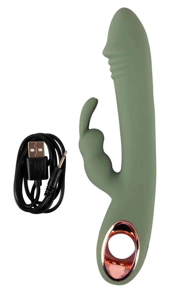You2Toys Slim Rabbit Olive dubbele vibrator