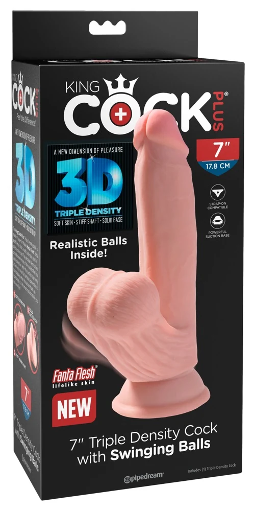 King Cock Plus Triple Density Cock met swingende ballen