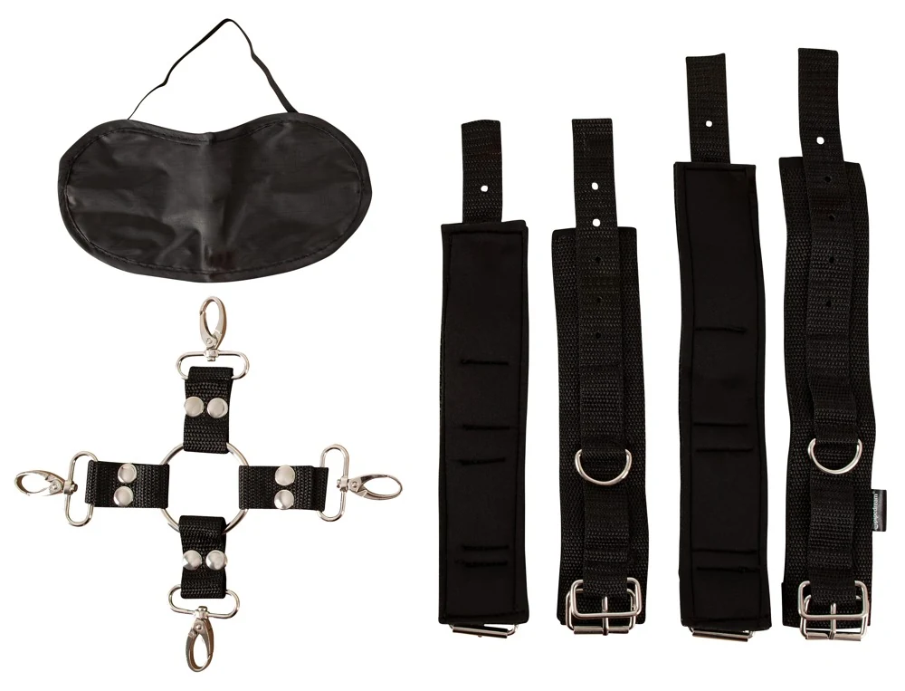Bondage restraint set met gevoerde boeien