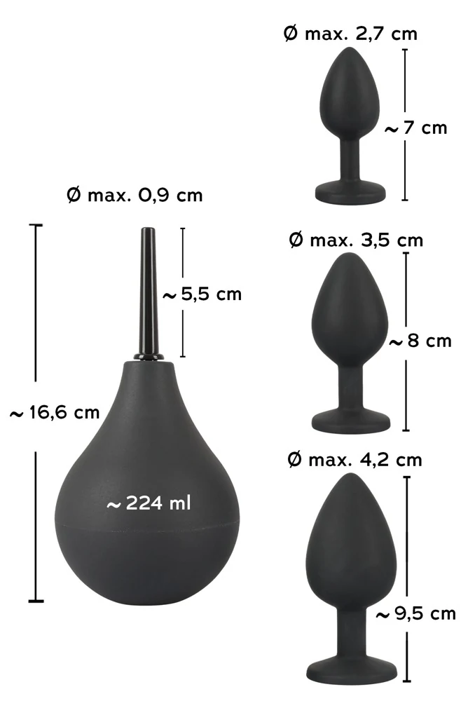 Anaal douche en plug trio