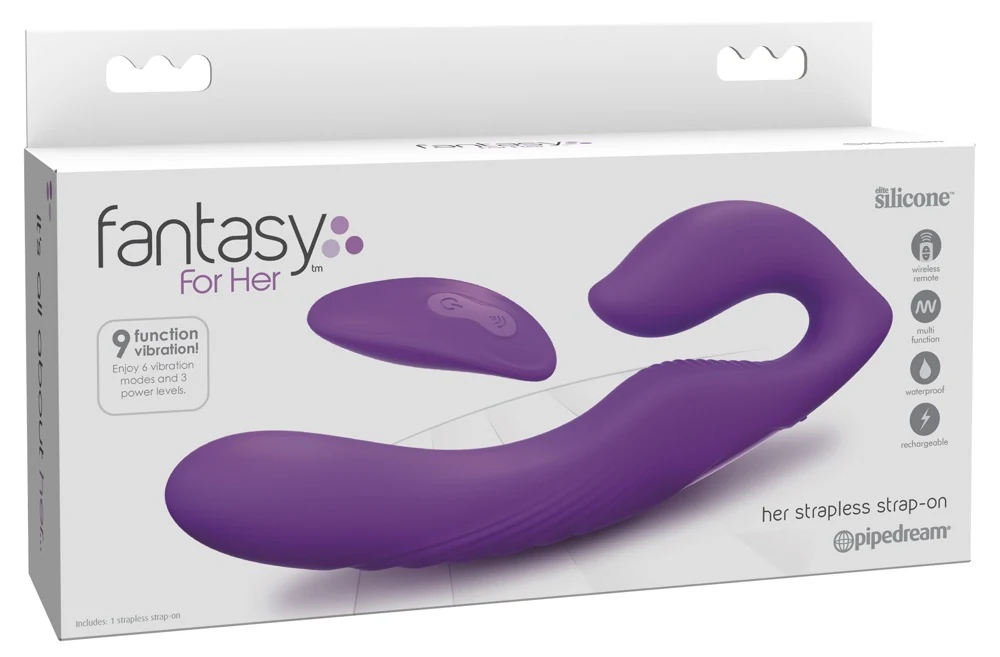Strapless strap-on vibrator met afstandsbediening