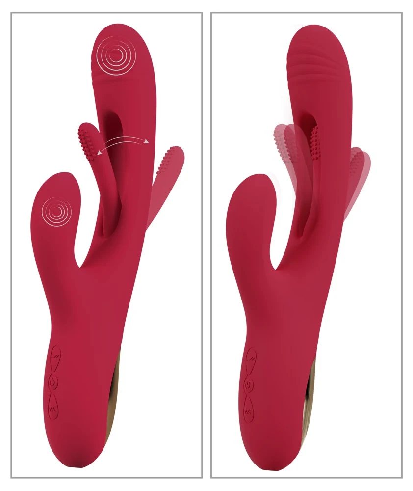 Rabbit vibrator met trillende tongfunctie
