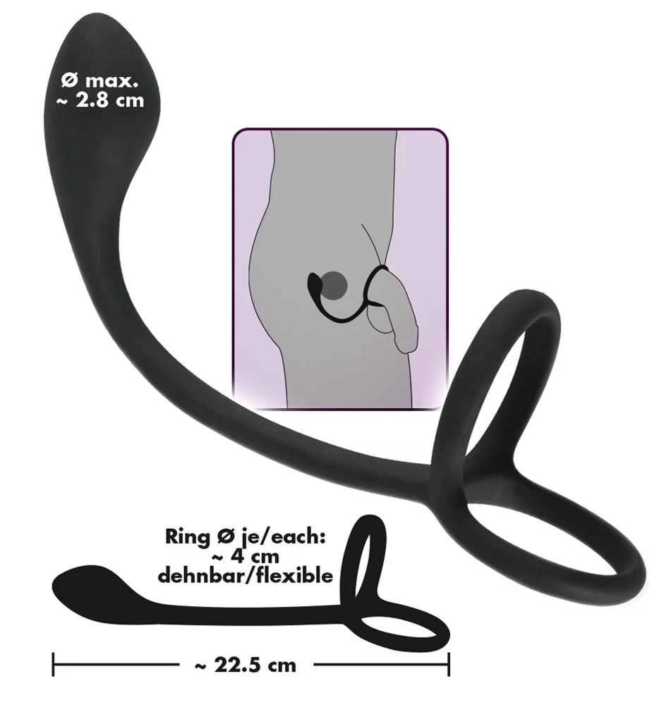 Cock & ball ring met anaalplug