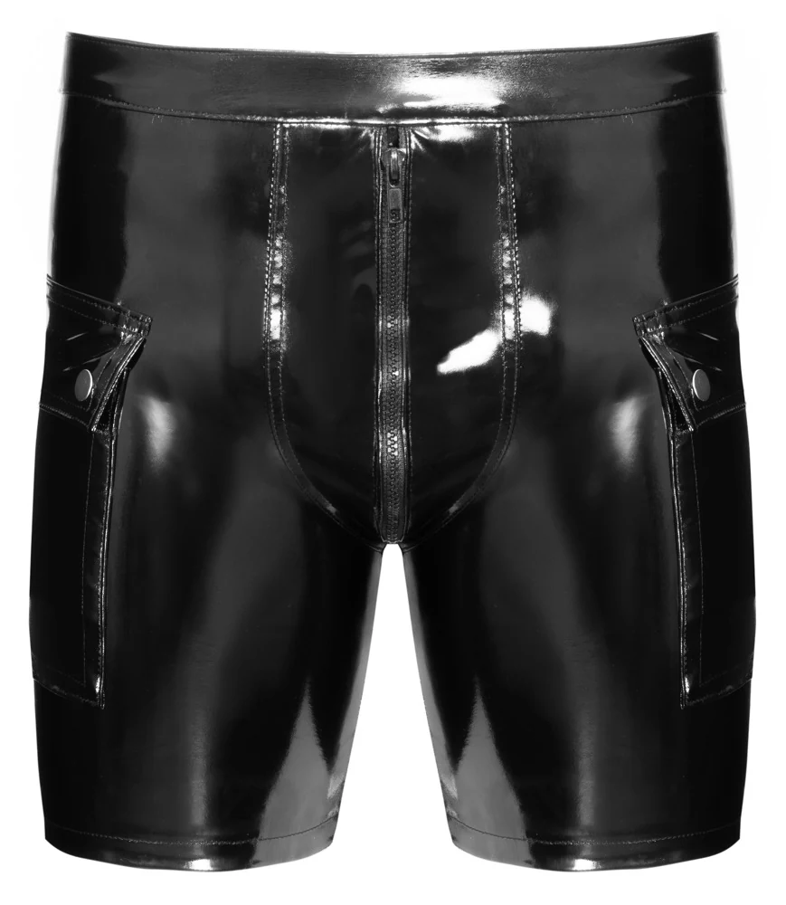 Black Level vinyl short met ritssluiting