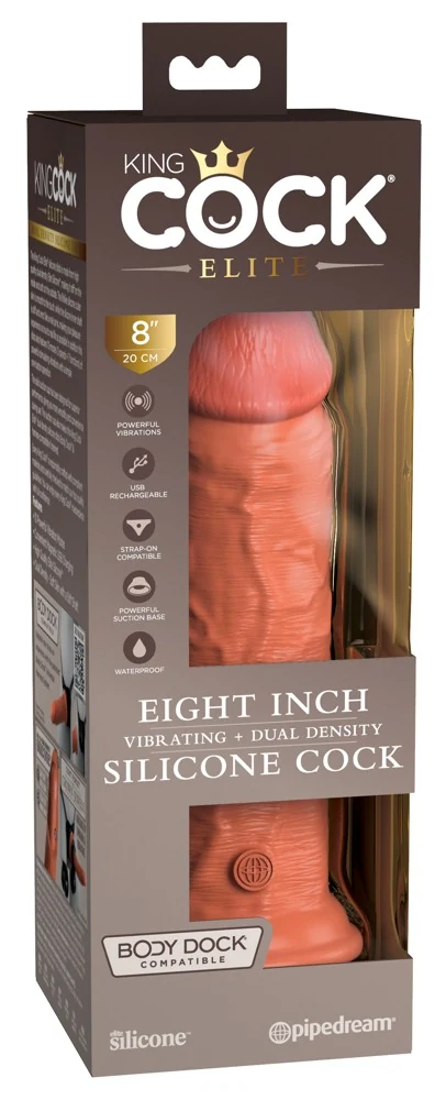 Oplaadbare natuurlijke vibrator van siliconen 22 cm