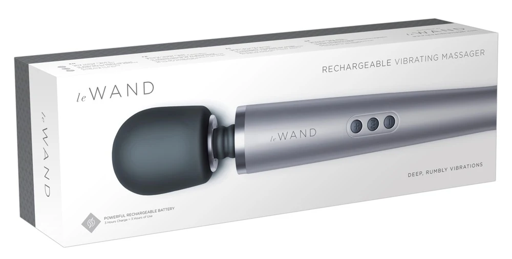 Luxe oplaadbare massagestaaf met siliconen kop