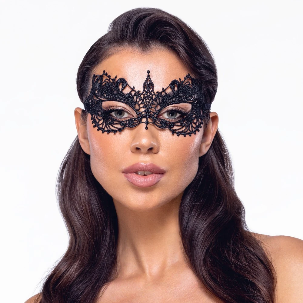 Cottelli zwart oogmasker met borduursel
