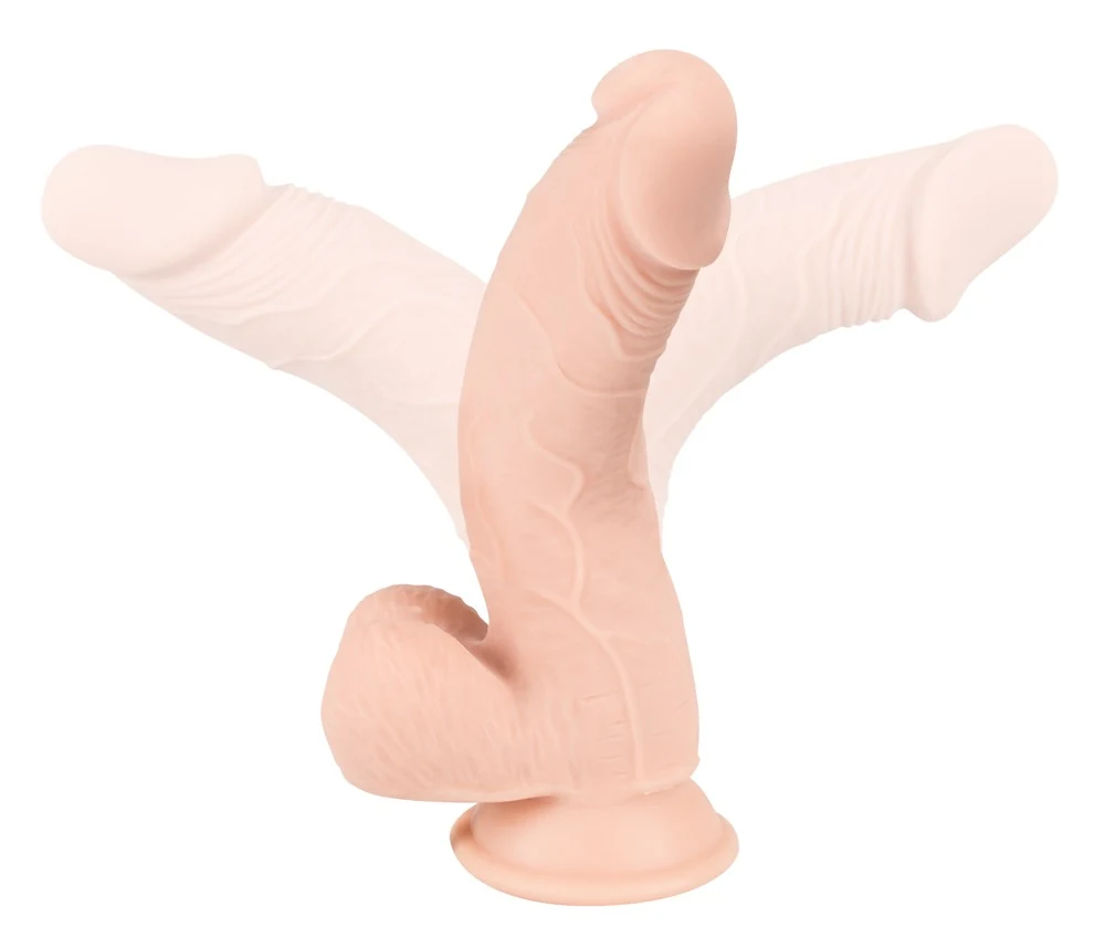 Flexibele dildo met zuigvoet 24 cm