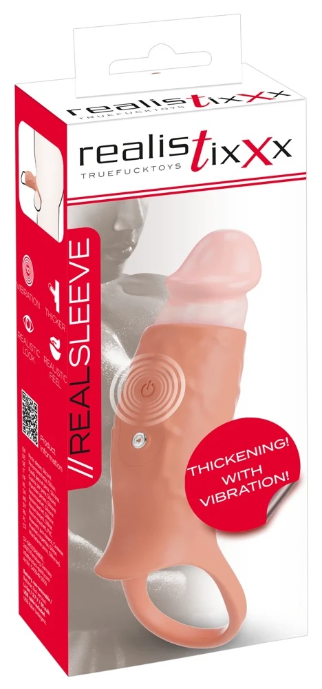 RealSleeve Open vibrerende penissleeve van siliconen