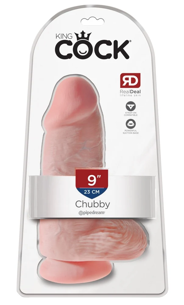 Natuurdildo met zuigvoet 22,9 cm