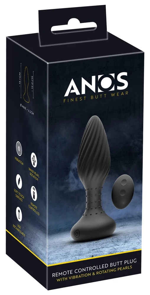 ANOS vibro anaalplug met afstandsbediening