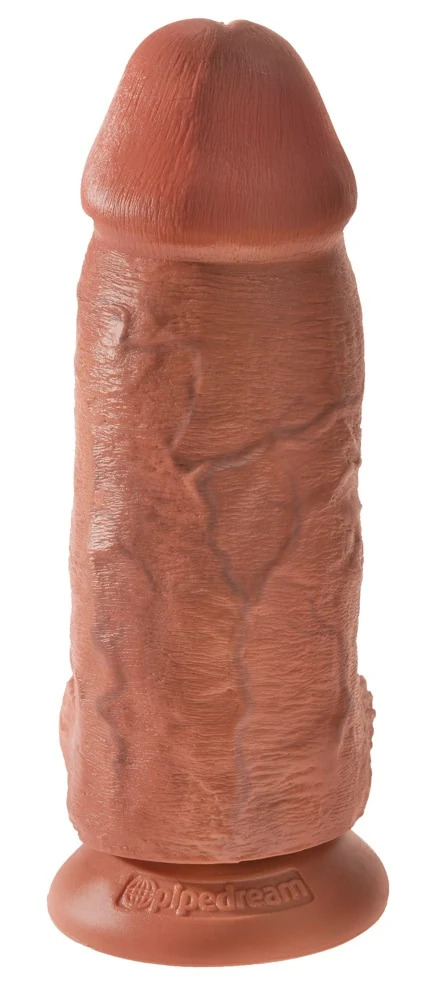 Grote natuurdildo met zuigvoet 22,9 cm
