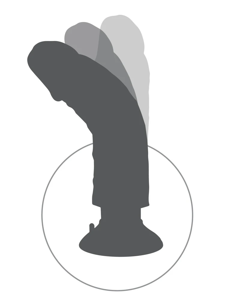 Flexibele vibrator met zuigvoet 25,5 cm