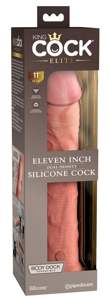 King Cock Elite dual density siliconen dildo 29,5 cm