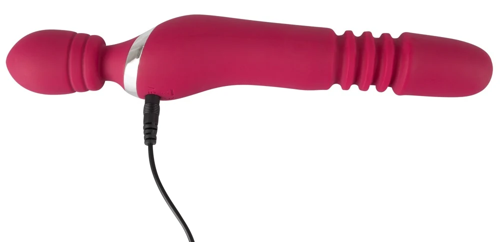 Verwarmende massagestaaf met vibratie en rotatie