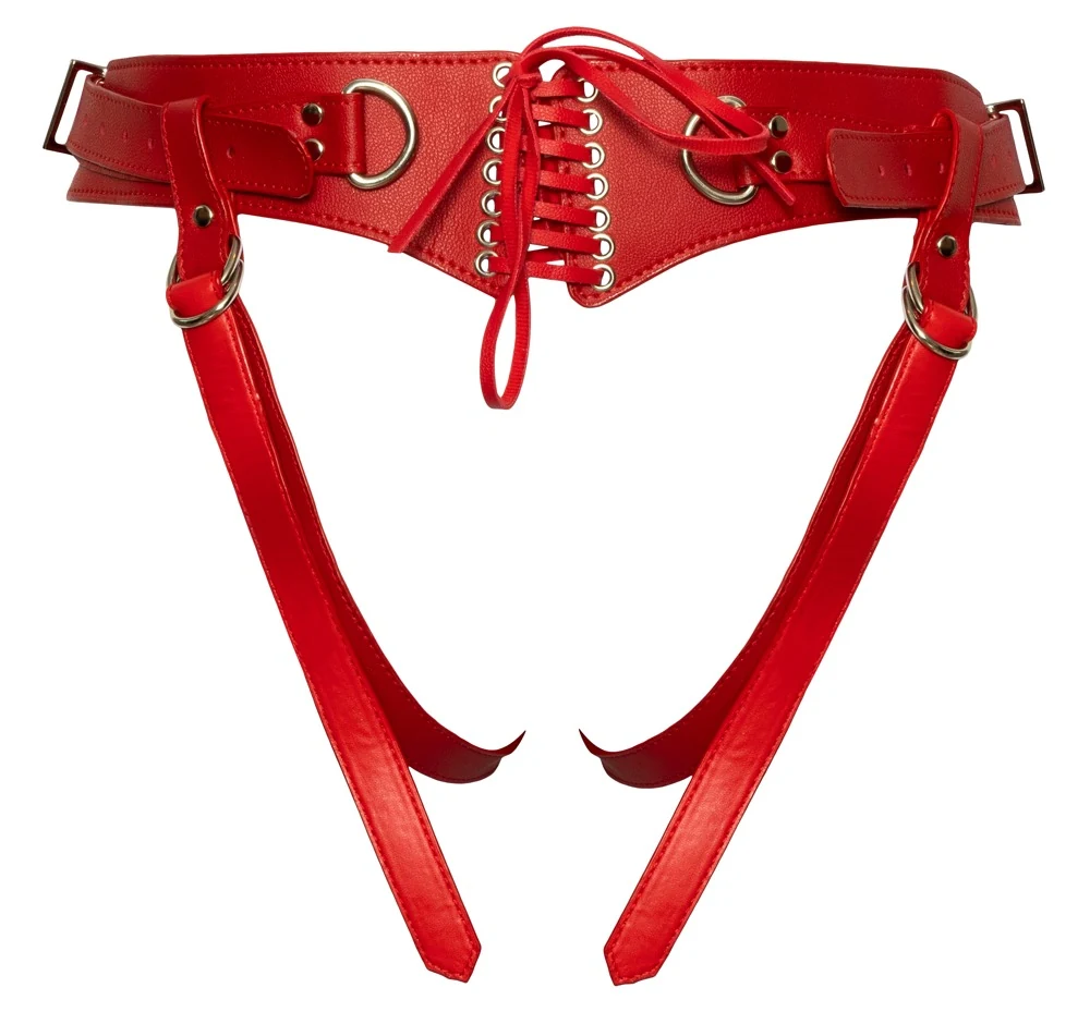 Bad Kitty strap-on in rode lederlook