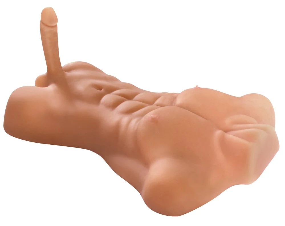 Mannelijke torso masturbator met dubbele opening