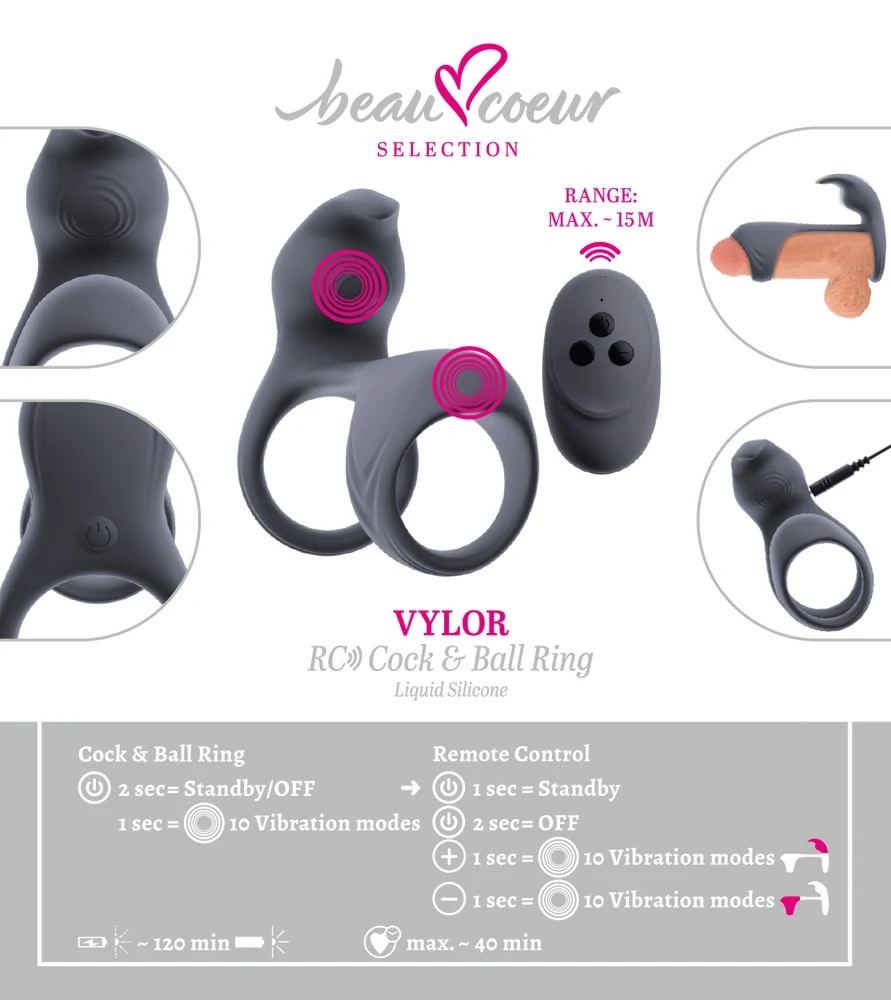 beau cœur VYLOR RC Cock & Ball Ring