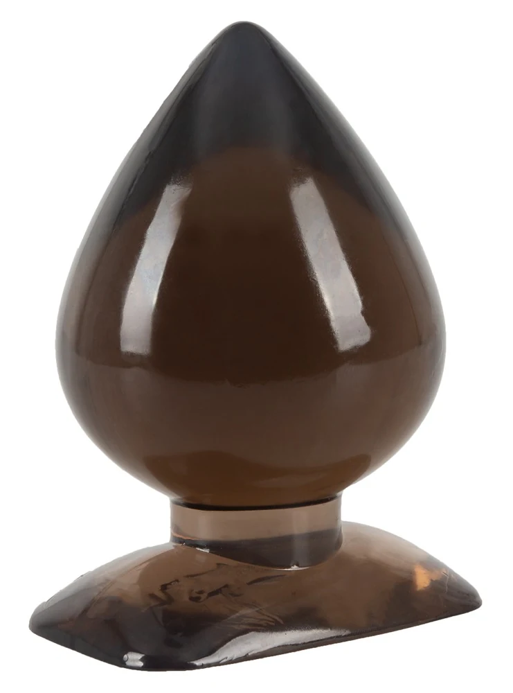 Buttplug zwart transparant 13 cm