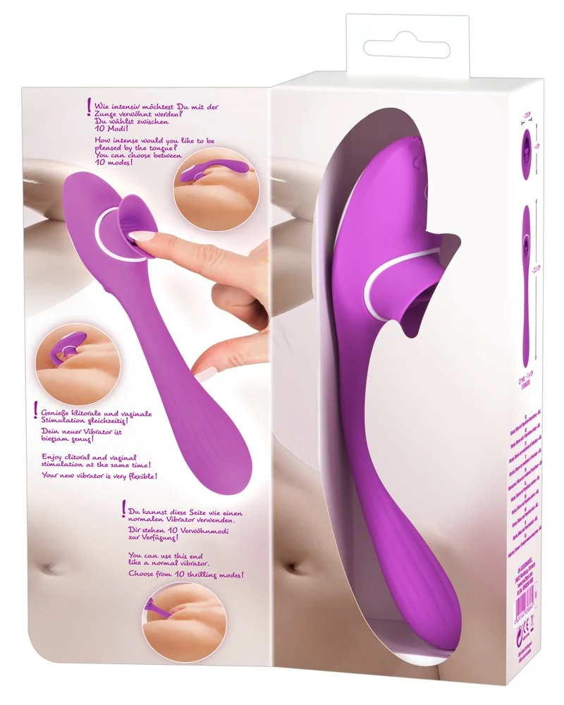 Buigbare vibrator met likfunctie