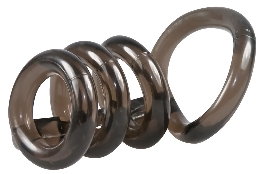 Bad Kitty cockring met testikelring en ribbelstructuur