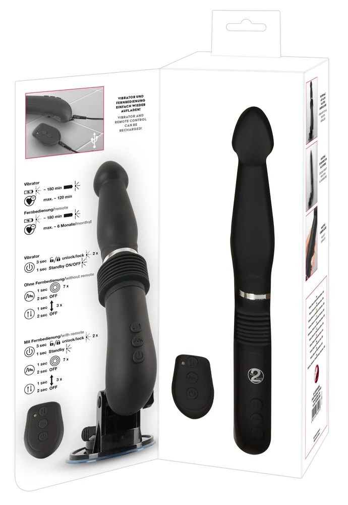 Vibrator met zuigvoet en afstandsbediening