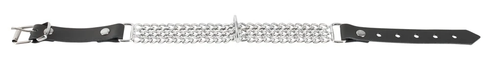 ZADO leren halsband met kettingen